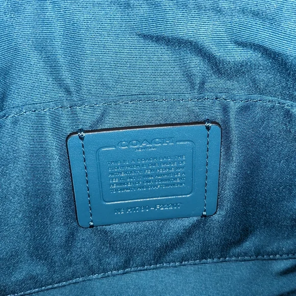 Coach Metallic Teal Carrie Crossbody Bag - Picture 4 of 10